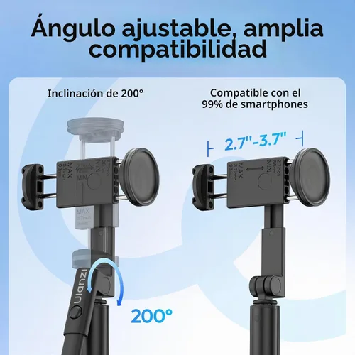 Vista 3 de ULANZI SK26 - Trípode para teléfono de 40 pulgadas con control remoto