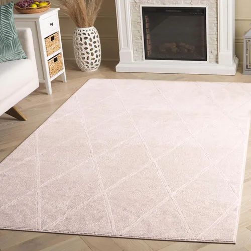 Vista 18 de SAFAVIEH - Alfombra de colección Revive, 9' x 12', beige, diseño enrejado, no se desprende y de fácil cuidado, ideal para áreas de alto tráfico