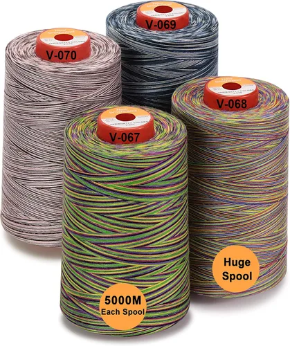 Vista 27 de New brothread - 30 opciones - 2 conos grandes de 5500Y (5000M) cada uno de hilo de poliéster hilado multiusos 40S/2 (Tex27) para serger, overlock