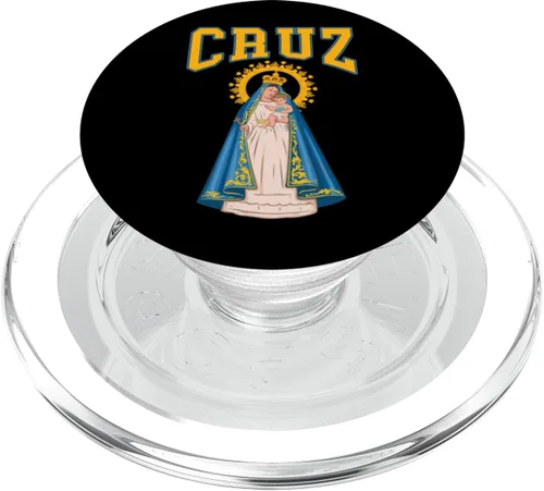 Vista 8 de Virgen de La Caridad del Cobre con apellido Cruz PopSockets Standard PopGrip