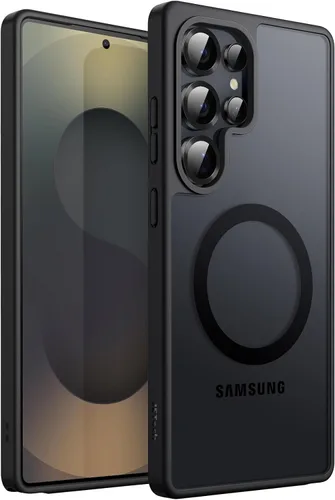 Vista 24 de JETech Estuche magnético para Samsung Galaxy S24 5G, compatible con MagSafe, funda protectora para teléfono con parte trasera translúcida y mate a