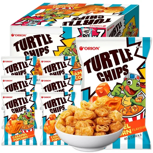 Vista 20 de K-Munchies Orion Turtle Chips – Bolsa grande coreana con sabor a pollo caliente carbonara de 3 x 5.64 oz, tamaño fiesta, sabrosos, crujientes