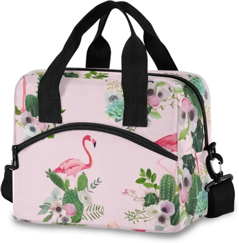 Vista 14 de Bolsas de almuerzo coloridas de conciencia sobre el autismo para mujeres y hombres, lonchera aislada reutilizable, correas de hombro ajustables