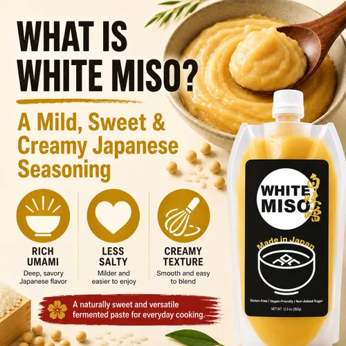 Vista 2 de Tubo de pasta de miso blanco – Shiro Miso japonés dulce, refuerzo suave de Umami para sopa, salsa, aderezo y adobo, sin gluten, fabricado en Japón