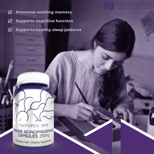 Vista 3 de Nootropics Depot Cápsulas de monofosfato de uridina 120 unidades 250 mg