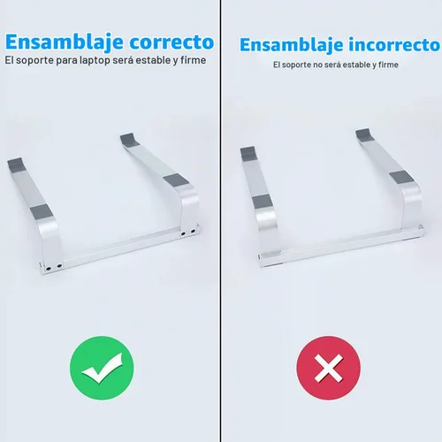Vista 6 de LENRUE Soporte de computadora portátil para escritorio, soporte estable para MacBook Pro, elevador ergonómico de aluminio para computadora de 12