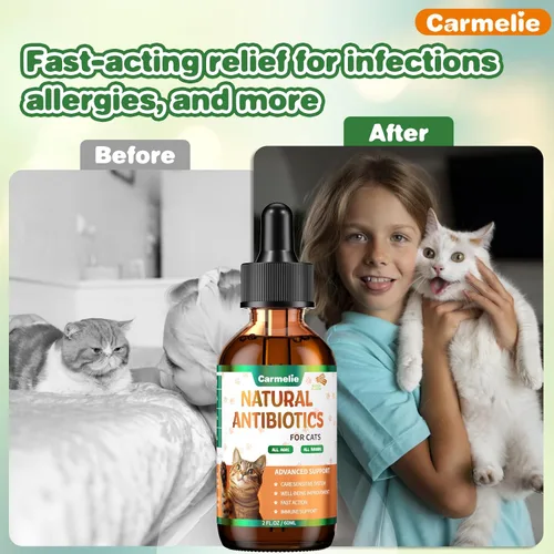 Vista 4 de Antibióticos naturales para gatos – Antibióticos para gatos para aliviar la alergia, apoyo del tracto urinario, alivio de la picazón y apoyo