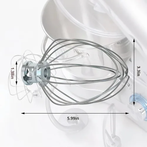 Vista 4 de 63227 Para Hamilton Beach Wire Whisk Eclectrics para pieza de repuesto de mezclador de soporte totalmente metálico