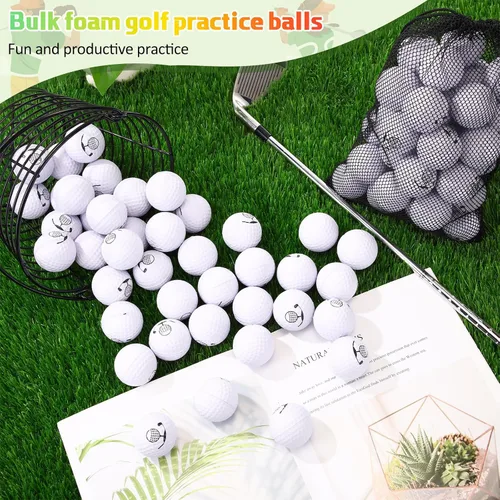 Vista 6 de Mudder 200 pelotas de práctica de golf de espuma a granel, bola de espuma suave, sensación realista, práctica limitada de mosca para entrenamiento