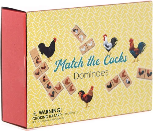 Vista 2 de Boxer Gifts Match The Cocks - Juego de dominó novedoso Divertido regalo de Papá Noel grosero secreto para sus piezas de madera