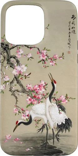 Vista 31 de Red Cap Cranes with Plum Blossoms Japanese Woodblock Art Case for iPhone 17
