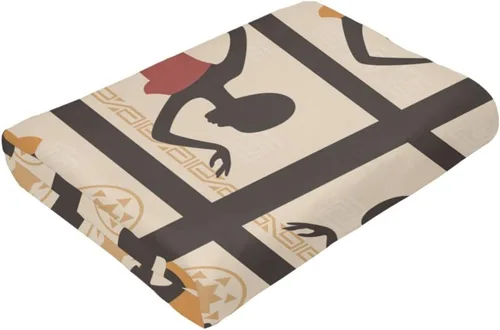Vista 6 de Ouqiuwa Hermosa manta vintage para mujeres afroamericanas, manta de franela de microfibra de felpa de 40 x 30 pulgadas para cama, sofá, campamento
