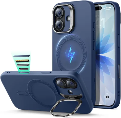 Vista 44 de ESR Funda para iPhone 13 Pro, compatible con MagSafe, protección de grado militar a prueba de golpes, soporte de anillo de cámara integrado, funda