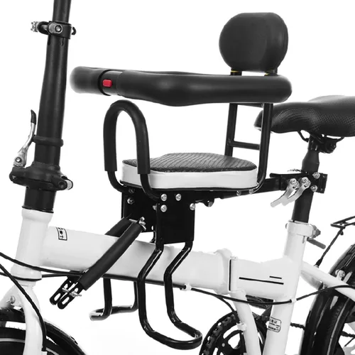 Vista 3 de RiToEasysports Asiento de bicicleta para niños, marco de acero montado en la parte delantera portátil espesado esponja paleta 176.4 lbs capacidad