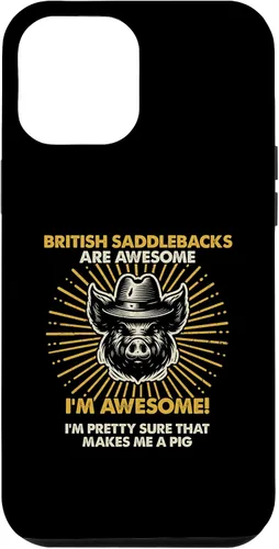 Vista 6 de iPhone 15 Pig Dad Mom Awesome - Farmer Breeder British Saddlebacks Case