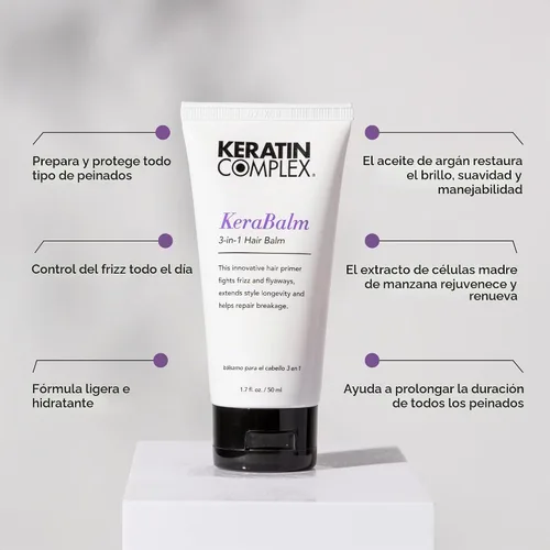 Vista 3 de Keratin Complex Kerabalm - Bálsamo para el cabello multibeneficio 3 en 1, 1.7 onzas