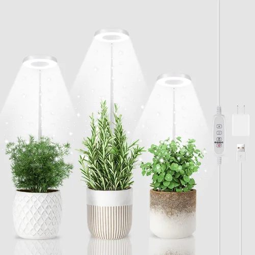 Vista 9 de GYTF Luz de cultivo de plantas Halo, lámpara LED blanca de 6000 K de espectro completo para plantas de interior, suculentas, mini bonsái, plantas