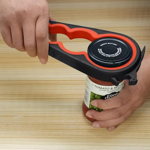 Vista 4 de Abrebotellas y abrebotellas para personas mayores con artritis, manos débiles, 4 piezas Multi-use Lid Opener Set with Non-slip Rubber Gripper Pad