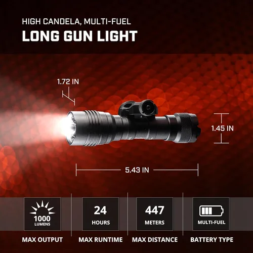 Vista 4 de Streamlight 88127 ProTac Rail Mount HL-X Pro USB Luz de Arma Larga Multi-Combustible de 1000 Lúmenes de Alta Candela para Montaje en Riel, Incluye