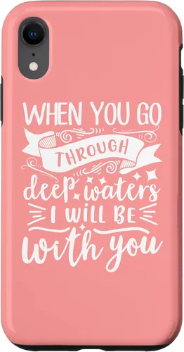 Vista 24 de iPhone 16 Bible Verse Isaiah 43:2 Christian Quote Motivational Gifts Case