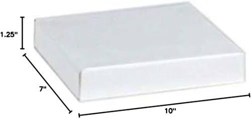 Vista 2 de Cajas de ropa blancas (10 x 7 x 1¼ pulgadas), caja de 100