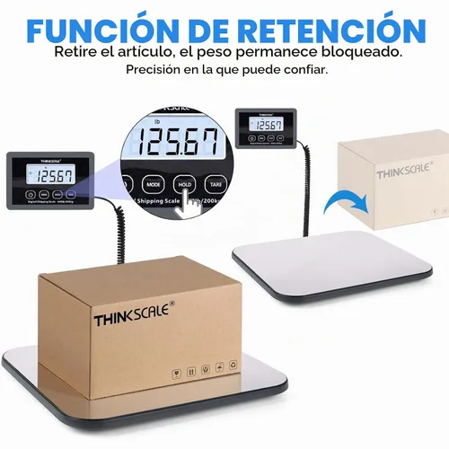 Vista 3 de THINKSCALE Báscula de envío digital de 440 libras, báscula postal precisa