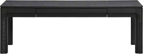 Vista 3 de NTC Flow Mesa de Café Moderna de Madera Rectangular con Cajón Oculto – Resistente al Agua y al Calor, Negro Quemado