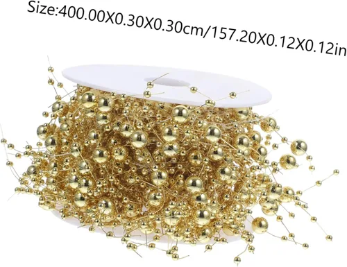 Vista 6 de Homoyoyo Cadena de guirnalda de perlas de bricolaje para relleno de florero de velas flotantes