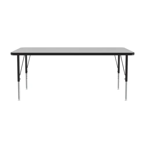Vista 11 de Correll - Mesa de actividades rectangular Econoline de 30 x 60 pulgadas, parte superior de melamina de granito gris, altura ajustable