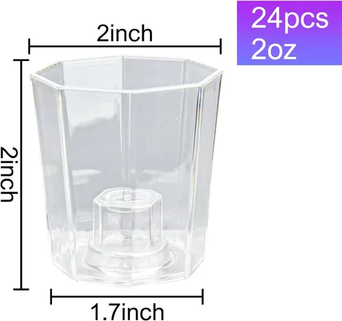 Vista 7 de Juego de 24 vasos de chupito iluminados, regalos de fiesta, vasos de chupito para adultos, para fiesta, luz LED, vasos que brillan en la oscuridad