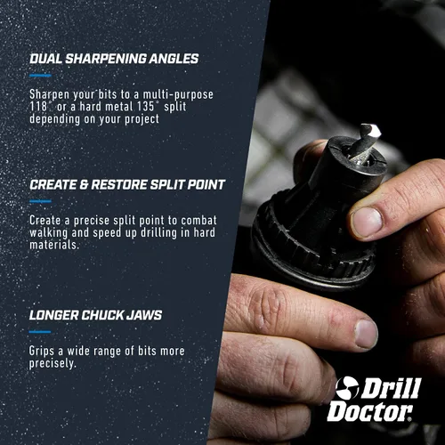 Vista 9 de Drill Doctor 500X afilador de brocas, de 3/32 pulgadas a 1/2 pulgadas