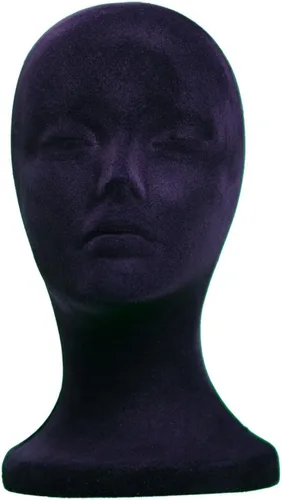 Vista 2 de 12 piezas A1Pacific de 11 pulgadas de terciopelo negro como el maniquí de espuma de estilo maniquí peluca sombrero de exhibición gafas