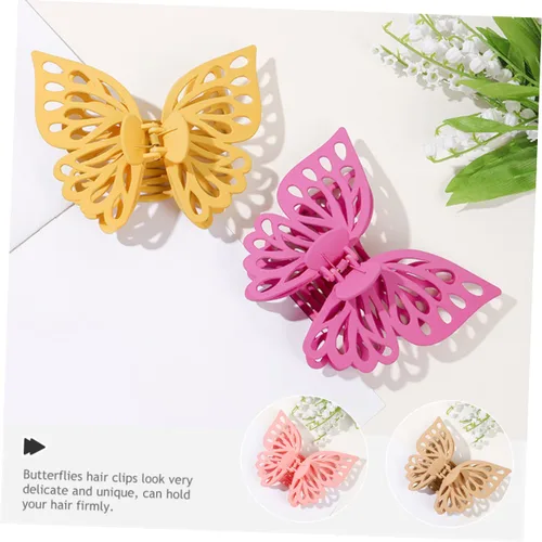 Vista 4 de 8 pinzas para el cabello de mariposas, pinzas grandes para mujeres y niñas, accesorios únicos para el cabello para fiestas y uso diario, pinzas