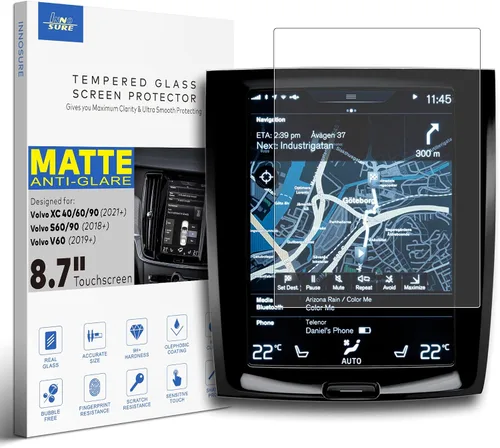 Vista 8 de Protector de pantalla de vidrio templado para Volvo EC40 / EX40 / S60 / S90 / V60 / V60 / V90 / XC40 / XC60 / XC90 de 8.7 pulgadas (transparente HD)