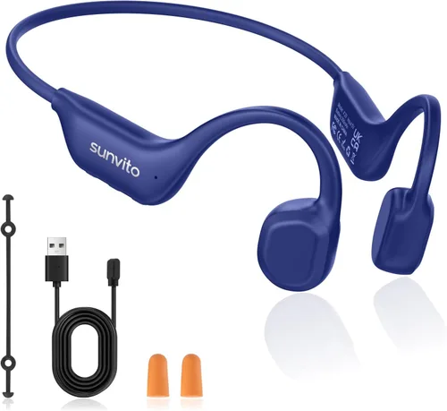 Vista 9 de Auriculares de conducción ósea Bluetooth 6.0,Auriculares deportivos Negro