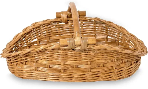 Vista 2 de The Basket Lady Cesta de Mimbre Recolectora, Pequeña, 18.5 pulg. L x 10 pulg. A x 9 pulg. Al, Sandstone (Se Vende Individualmente)