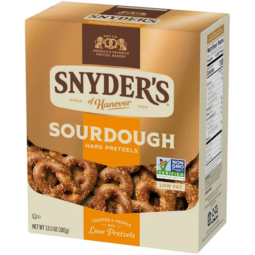 Vista 7 de Snyder's of Hanover Pretzels, pretzels duros de masa madre, caja de 13.5 onzas