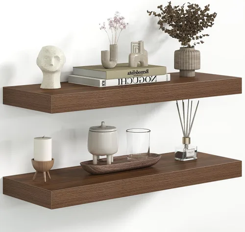 Vista 36 de Fun Memories Estantes flotantes – Estante de pared de 9.3 pulgadas de profundidad para decoración y almacenamiento – Estantería de exhibición