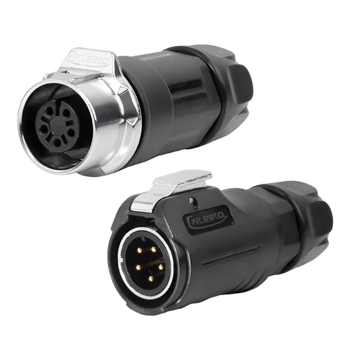 Vista 15 de CNLINKO LP-12 Conector de 2 pines IP68 Enchufe eléctrico circular impermeable para equipos al aire libre Maquinaria industrial solar DC 12V M12 2-8