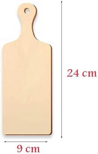Vista 5 de 6 piezas de mini tabla de cortar de madera, tabla de cortar de madera sin terminar, tabla de cocina de servir charcutería para bricolaje, decoración