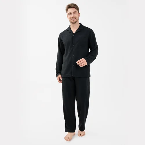 Vista 22 de DAVID ARCHY - Pijama de algodón con botones para hombre