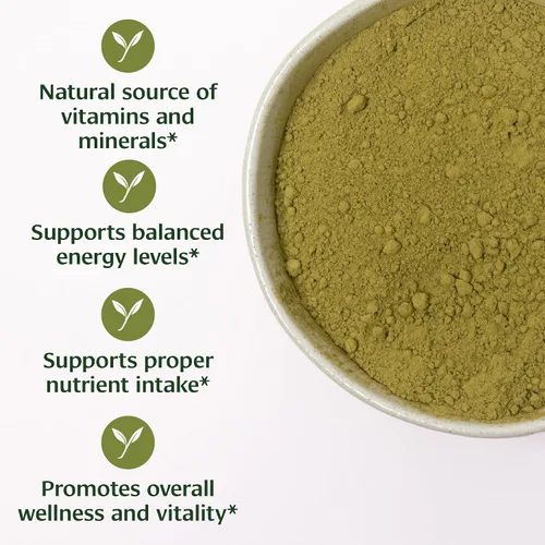 Vista 2 de Banyan Botanicals Moringa en polvo orgánico – Moringa Oleifera – Superalimento en polvo y fuente natural de vitaminas y minerales* – 1/2 lb – Vegano