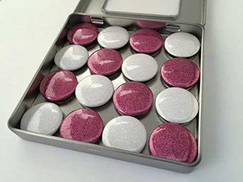 Vista 2 de Pink and White Glitter Magnet Set