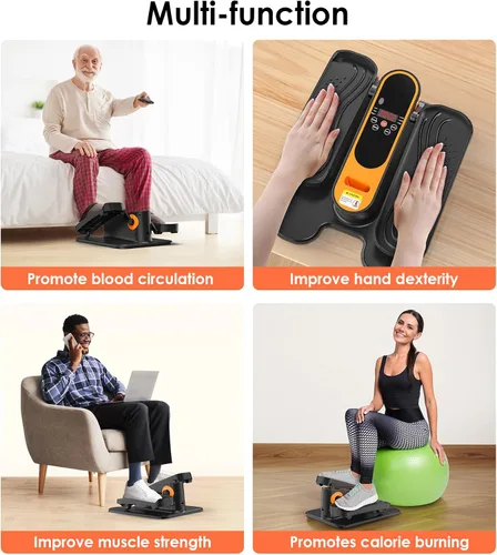 Vista 4 de 2025 New Under Desk Elliptical Machine,Portable Seated Pedal Exercise Machine for Seniors,Mini Leg Exerciser with 5 Adjustable Speeds&Remote
