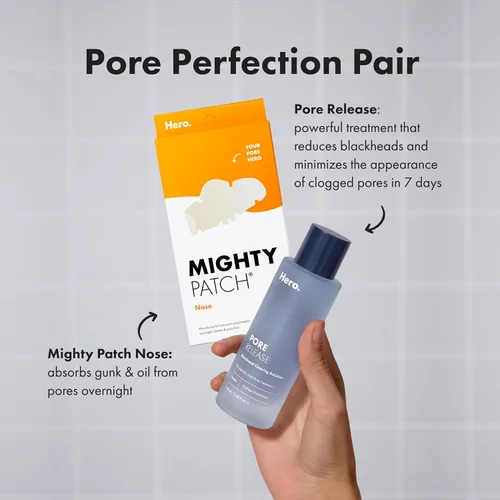 Vista 7 de Mighty Patch Nose Parches para Espinillas de Hero Cosmetics, Tiras de Poros Hidrocoloide Grandes, Aprobadas por Dermatólogos, de Noche, Adhesivos
