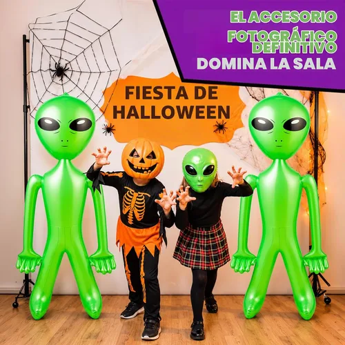 Vista 5 de Bedwina Decoraciones inflables gigantes de Halloween alienígenas de 60