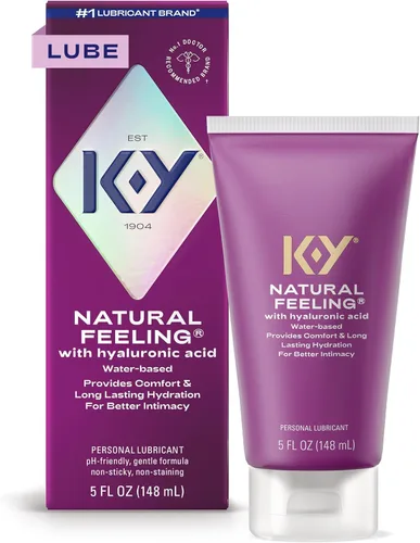Vista 17 de K-Y Sensación natural con aloe, lubricante a base de agua para sexo, juguete sexual y lubricante anal, lubricante personal no pegajoso, apto