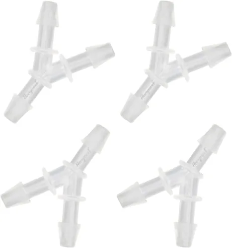 Vista 18 de Conector de púas de 3 vías en forma de Y de plástico de 1/2 "para manguera de aire, accesorio de púas de polipropileno de pp de tubería de agua