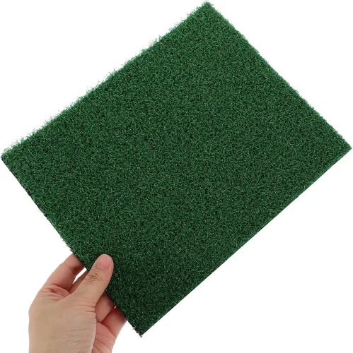 Vista 3 de GANAZONO Alfombra de césped artificial de simulación de pecera para tortuga, plataforma para tomar el sol, tanque de reptiles, maceta, decoración