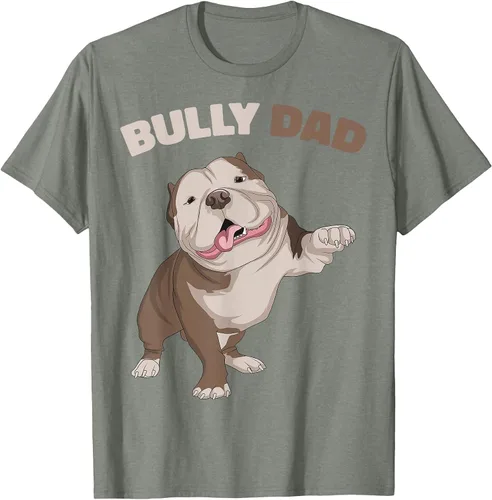 Vista 95 de American Bully Dad Dog Owner Father Funny Men T-Shirt Asphalt Grey